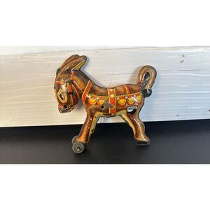 Vintage Marx Tin Donkey For Wind Up Wagon Part Only